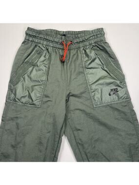 Nike Windbreaker Pants Men’s S Lined Track Pant‎ Zipper Pockets Green